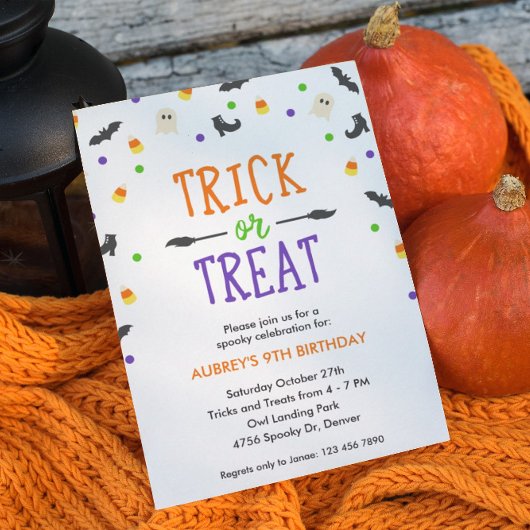 Halloween Birthday | Spooky Celebration | Partij Kaart