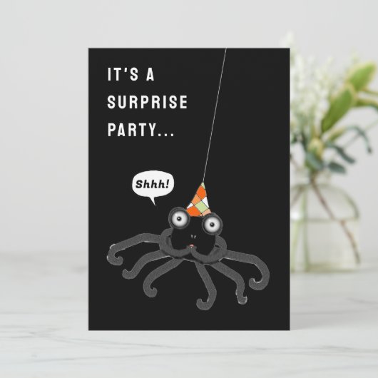 Halloween Birthday Surprise Party Kaart (Staand voorkant)