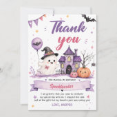 Halloween Birthday Thank You Card (Voorkant)
