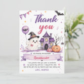 Halloween Birthday Thank You Card (Staand voorkant)