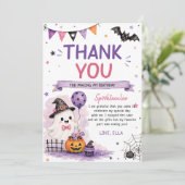 Halloween Birthday Thank You Card (Staand voorkant)
