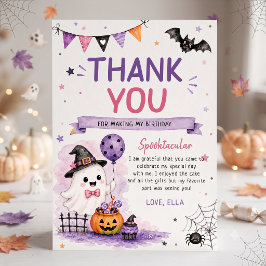 Halloween Birthday Thank You Card