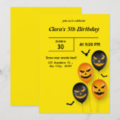 Halloween Birthday Uitnodiging (Voorkant / Achterkant)