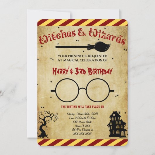 Halloween Birthday Uitnodiging (Voorkant)