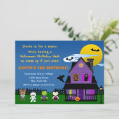 Halloween Birthday Uitnodiging (Staand voorkant)