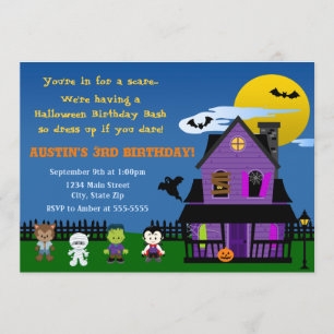 Halloween Birthday Uitnodiging