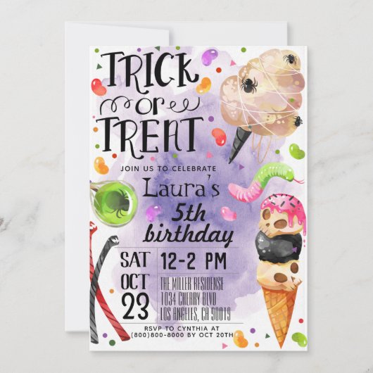 Halloween Birthday Uitnodiging (Voorkant)
