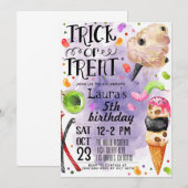 Halloween Birthday Uitnodiging (Voorkant / Achterkant)