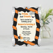 Halloween Birthday Uitnodiging (Staand voorkant)
