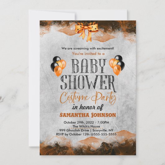 Halloween Birthday Uitnodiging met vleermuizen (Voorkant)