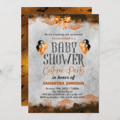 Halloween Birthday Uitnodiging met vleermuizen (Voorkant / Achterkant)