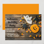 Halloween Birthday-uitnodigingen Kaart (Voorkant / Achterkant)