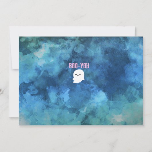 Halloween Birthday-uitnodigingen Kaart (Achterkant)