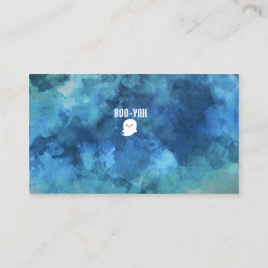 Halloween Birthday Visitekaartjes (Achterkant)