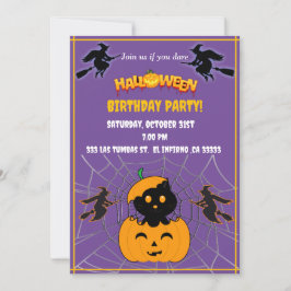 Halloween Bithday party Kaart