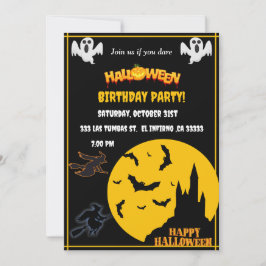 Halloween Bithday party Kaart