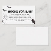 Halloween Black and White Bats Boeken voor Baby Informatiekaartje (Voorkant / Achterkant)