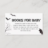 Halloween Black and White Bats Boeken voor Baby Informatiekaartje (Voorkant)