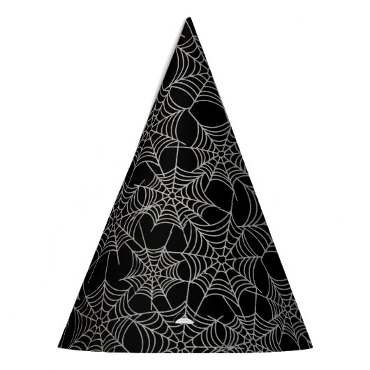Halloween Black and White Cobweb Party Pet Feesthoedjes (Links)