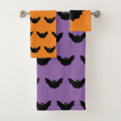 Halloween Black Bat Bad Handdoek (Insitu)