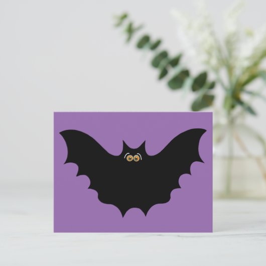 Halloween Black Bat Briefkaart (Staand voorkant)