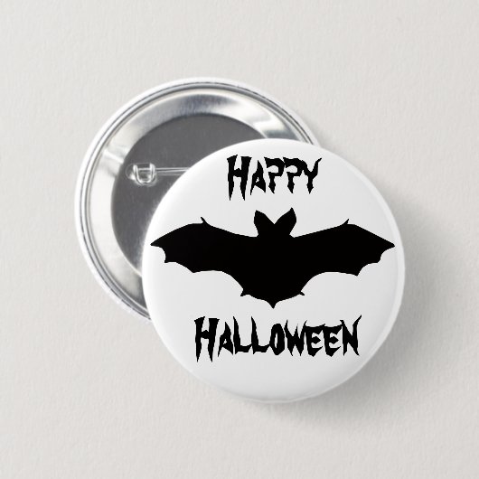 Halloween Black Bat Button (Voorkant /achterkant)