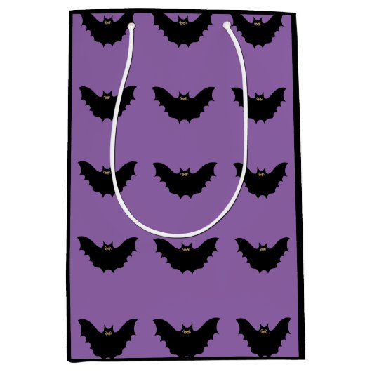 Halloween Black Bat Medium Cadeauzakje (Voorkant)