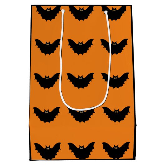 Halloween Black Bat Medium Cadeauzakje (Achterkant)