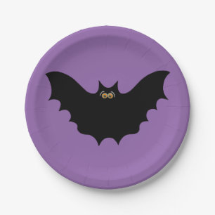 Halloween Black Bat Papieren Bordje