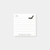 Halloween Black Bat Silhouette - witte noten Post-it® Notes (Voorkant)