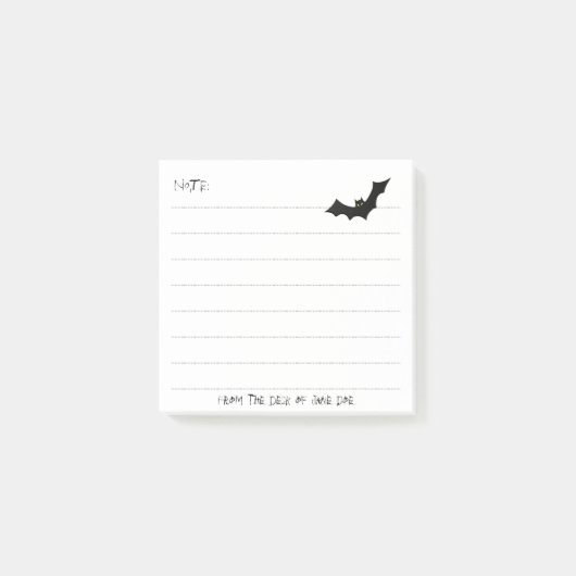 Halloween Black Bat Silhouette - witte noten Post-it® Notes (Voorkant)