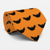 Halloween Black Bat Stropdas (Opgerold)