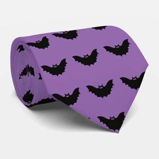 Halloween Black Bat Stropdas (Opgerold)