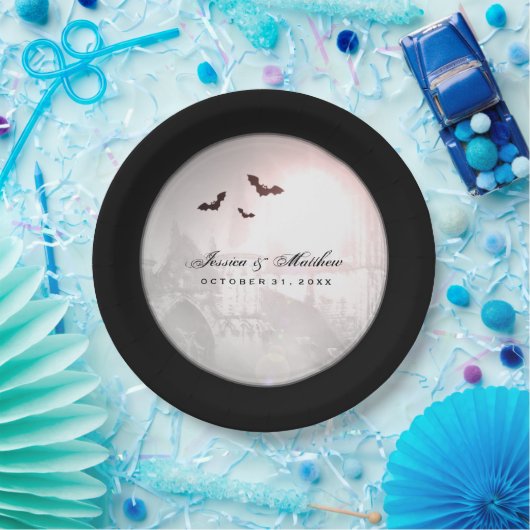 Halloween Black Bats Gothic Wedding Matching Bord (Feest)