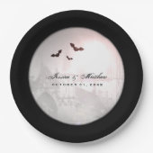 Halloween Black Bats Gothic Wedding Matching Bord (Voorkant)