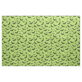 Halloween Black Bats Silhouettes Pattern on Green Stof (Fat Quarter)