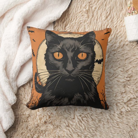 Halloween Black Cat 2024 Kussen (Deken)