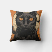 Halloween Black Cat 2024 Kussen (Achterkant)