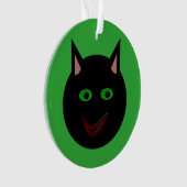 Halloween Black Cat AcrylOrnament Ornament (voorkant)