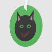 Halloween Black Cat AcrylOrnament Ornament (voorkant)