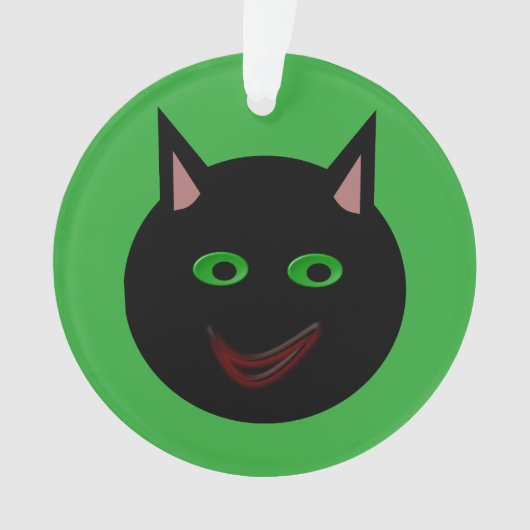 Halloween Black Cat AcrylOrnament Ornament (voorkant)