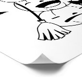 Halloween Black Cat and Pumpkins Colour Page Poster (Hoek)