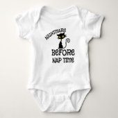 Halloween Black Cat Baby Sleeper Bodysuit (Voorkant)