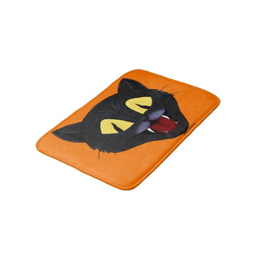 Halloween Black Cat Badmat (Gekanteld)