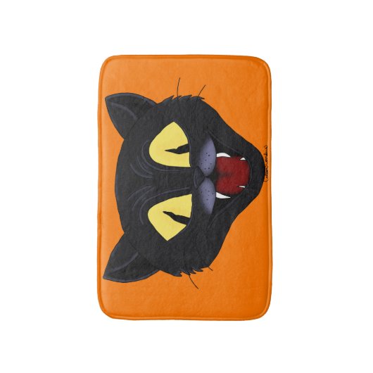 Halloween Black Cat Badmat (Voorkant Verticaal)