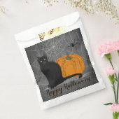 Halloween Black Cat Bedankzakje (Gezegeld)