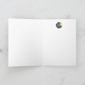 Halloween Black Cat & Black Mouse Waterverf Art Kaart (Binnen)