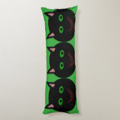 Halloween Black Cat Body Pillow Lichaamskussen (Achterkant (Verticaal))