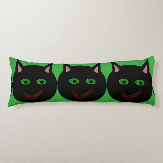 Halloween Black Cat Body Pillow Lichaamskussen (Voorkant)
