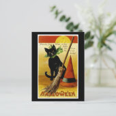 Halloween Black Cat Briefkaart (Staand voorkant)